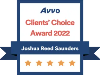 Avvo Clients’ Choice Award 2022 badge for Joshua Reed Saunders