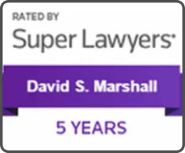 Super Lawyers badge: David S. Marshall, 5 years