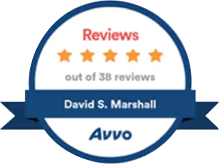 Avvo five-star reviews badge for David S. Marshall