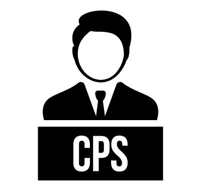 Icon of a person above a CPS sign